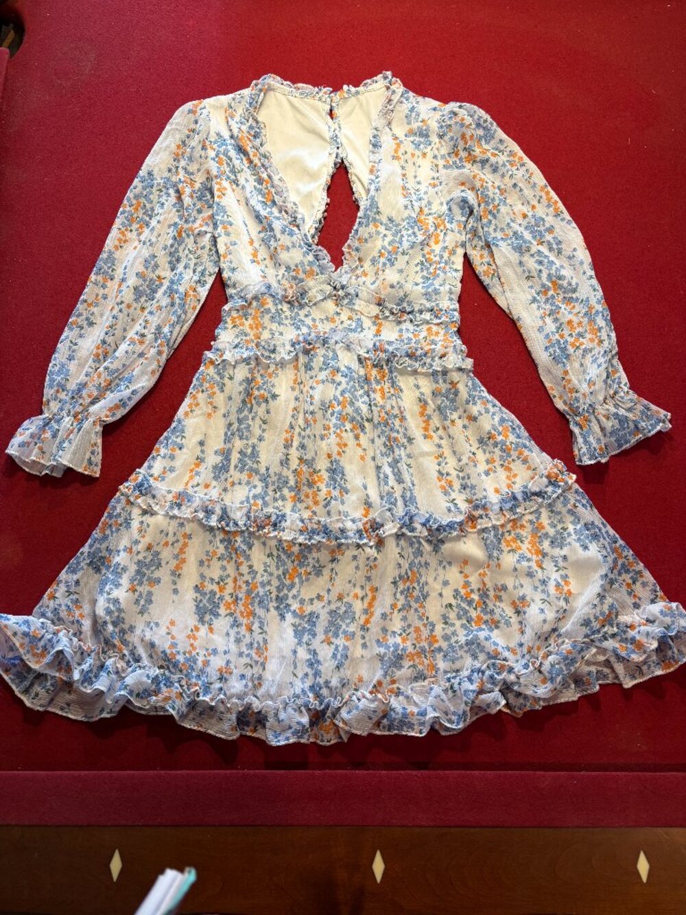 Blue & Orange Floral Dress
